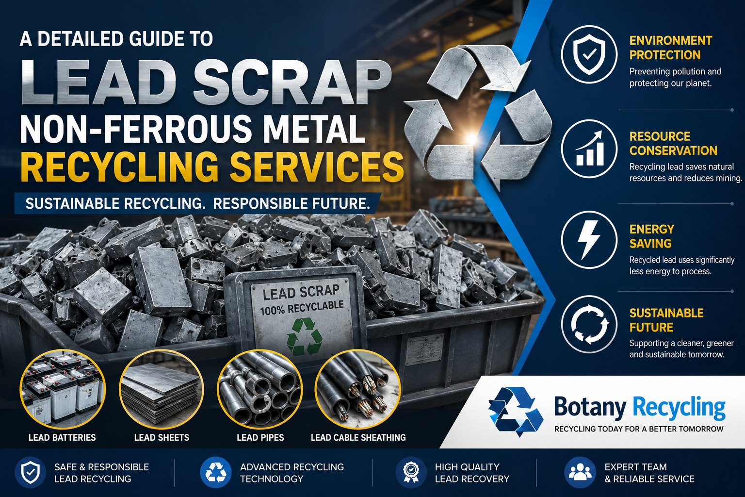 A Detailed Guide to Lead Scrap Non-Ferrous Metal Recycling Services - Botany Recycling