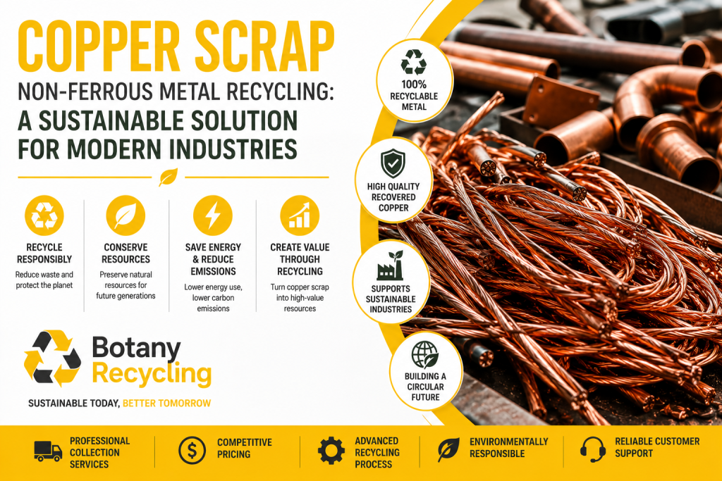 Copper Scrap Non-Ferrous Metal Recycling A Sustainable Solution for Modern Industries - Botany Recycling