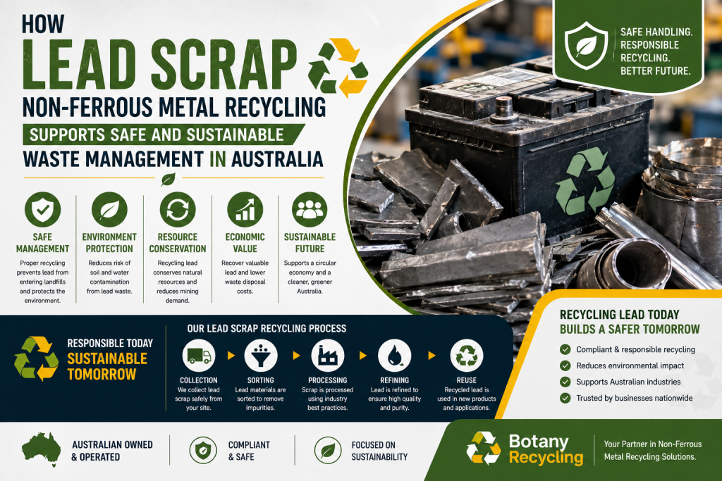 Lead Scrap Non-Ferrous Metal Recycling for Safe Waste Management Botany Recycling