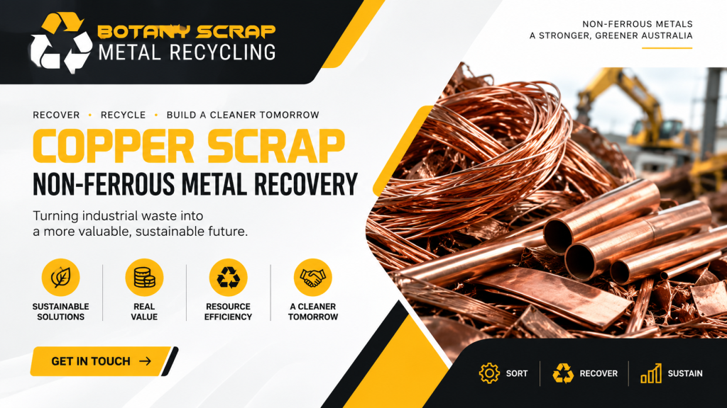 Copper Scrap Non-Ferrous Metal Recovery A Smarter Approach to Industrial Waste - Botany Recycling